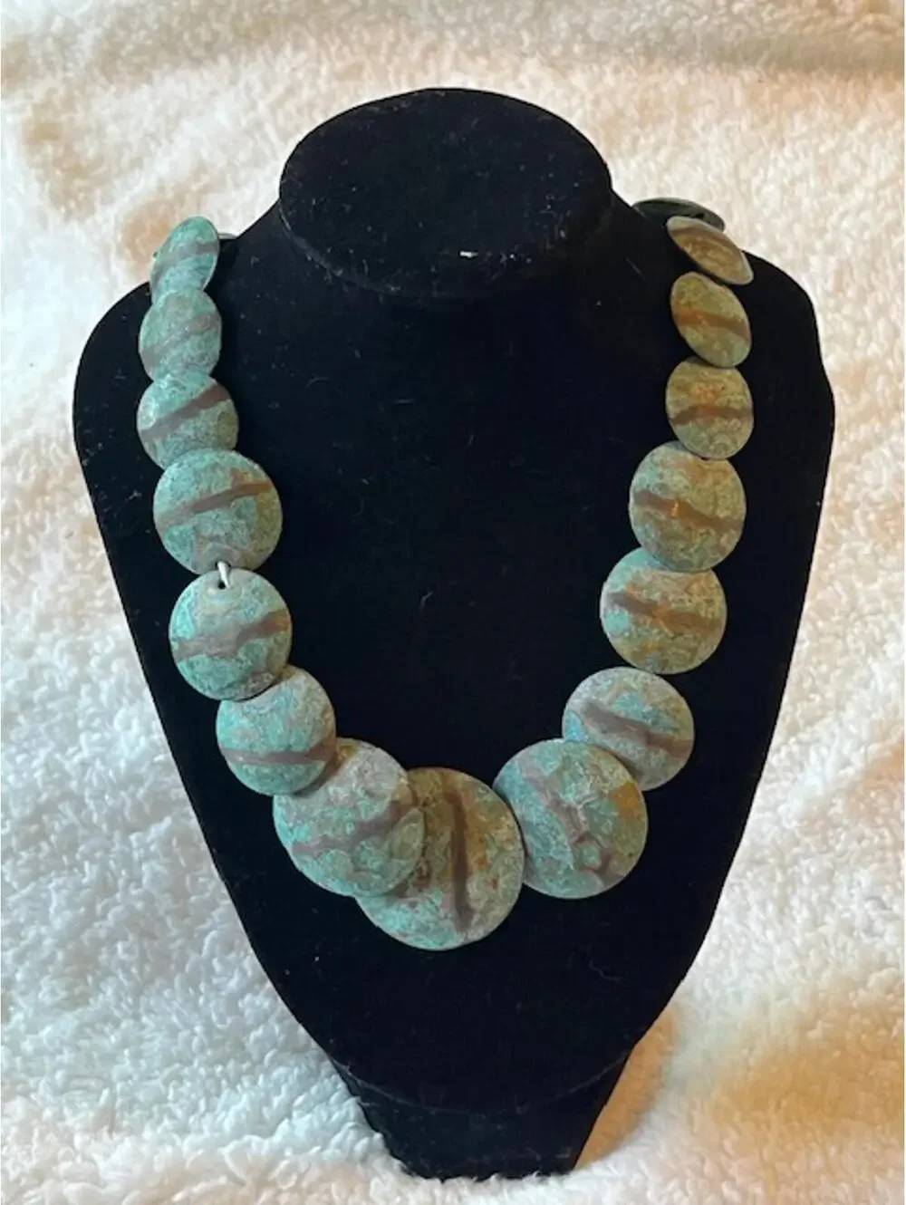 Chunky Turquoise and Brown Stone Necklace